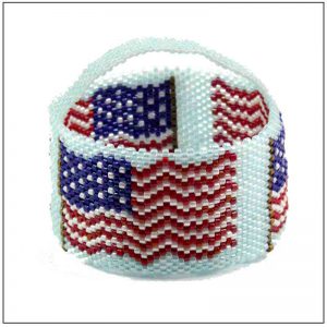 USA Waving Flag Basket