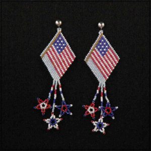 USA Flag with Stars Earrings