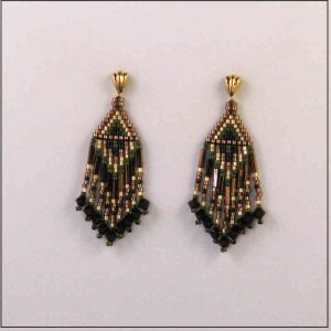 Brown - Gold Earrings