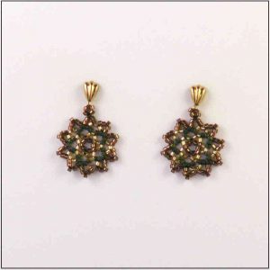Brown - Gold Lace Earrings