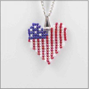 USA Heart Pendant