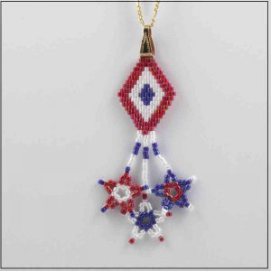 Red, White and Blue with Stars Pendant