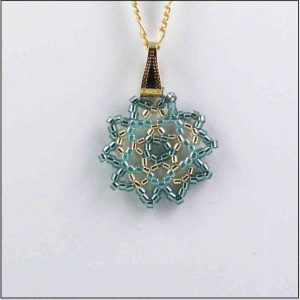Green - Gold Lace Pendant
