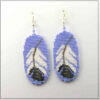 light blue with Feather Earrings