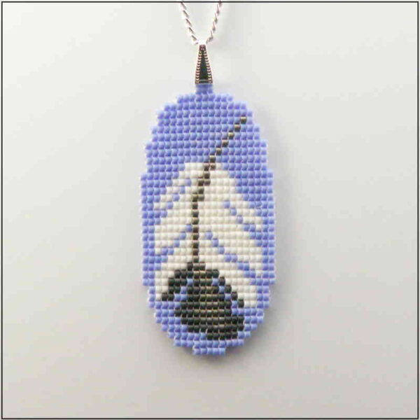 blight blue with Feather pendant